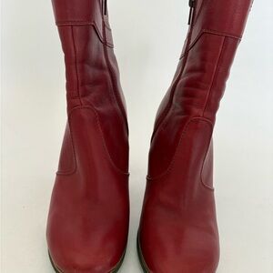 Marc Jacobs Red Leather Heeled Boots